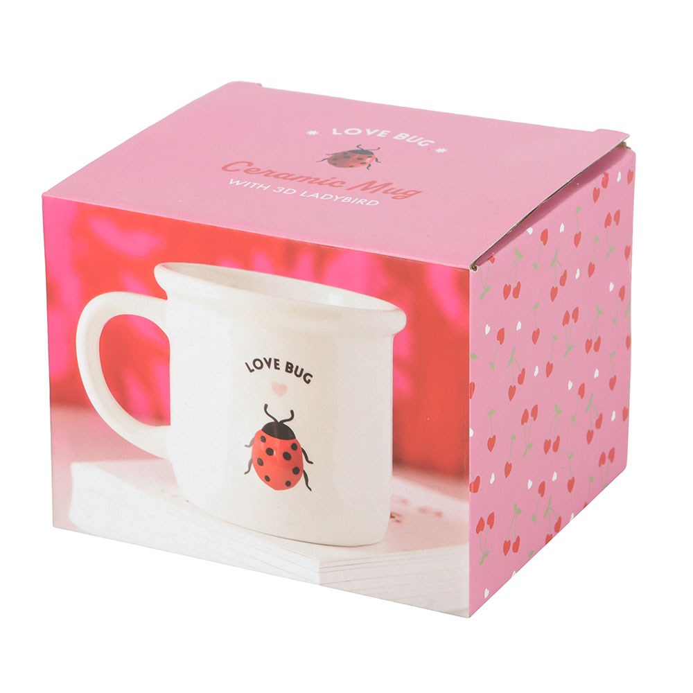Love Bug Mug with 3D Ladybird - Beautiful Gifts