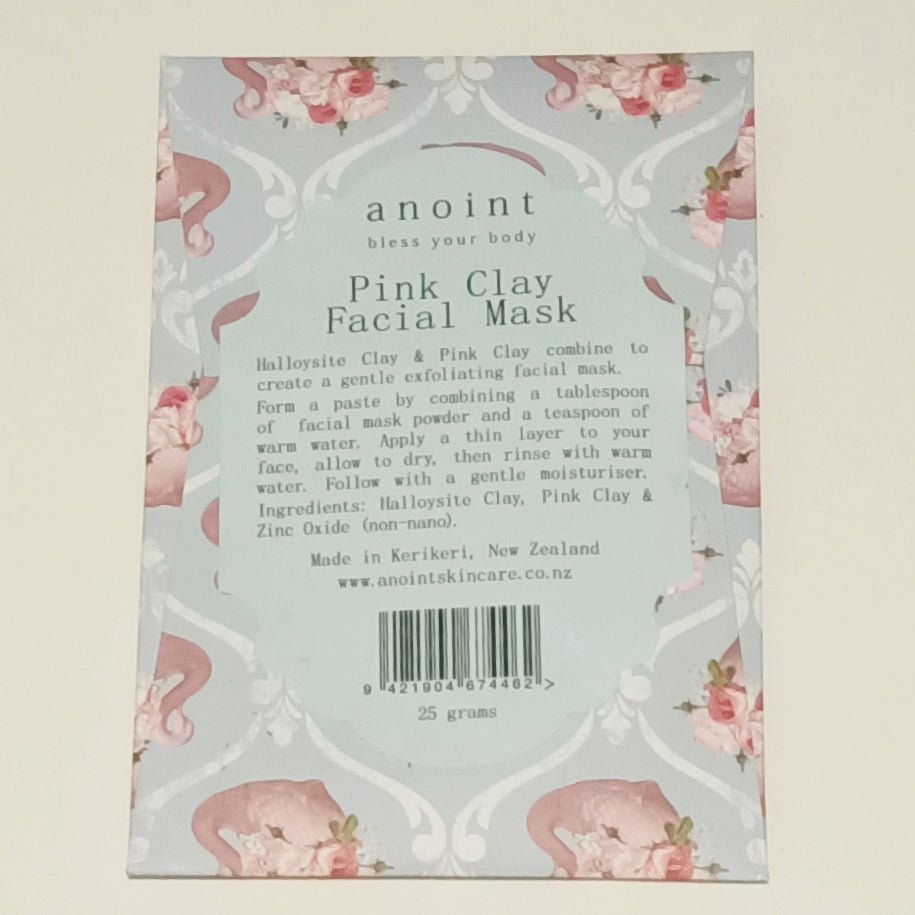 Luxurious Anoint Pink Clay Facial Mask designed to draw out impurities and enhance skin's elasticity for a radiant complexion.