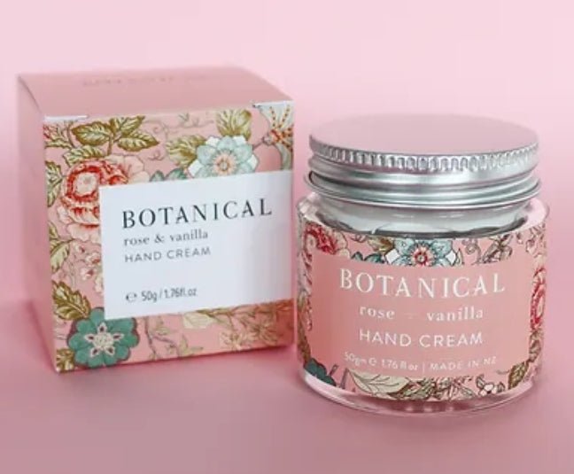 Botanical Rose and Vanilla Hand cream 50g - Beautiful Gifts - Packaged with Love
