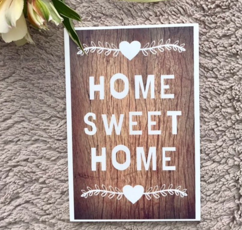 Words of Heart block - Home Sweet Home (15 cm x 10 cm) - Beautiful Gifts - Packaged with Love