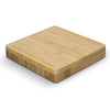 Square bamboo cheese board with slide-out drawer, including cheese tools for elegant serving and entertaining.