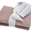 Ecovask Facecloths 2-pack in blush and demi, made from organic cotton for gentle cleansing and eco-friendly luxury.