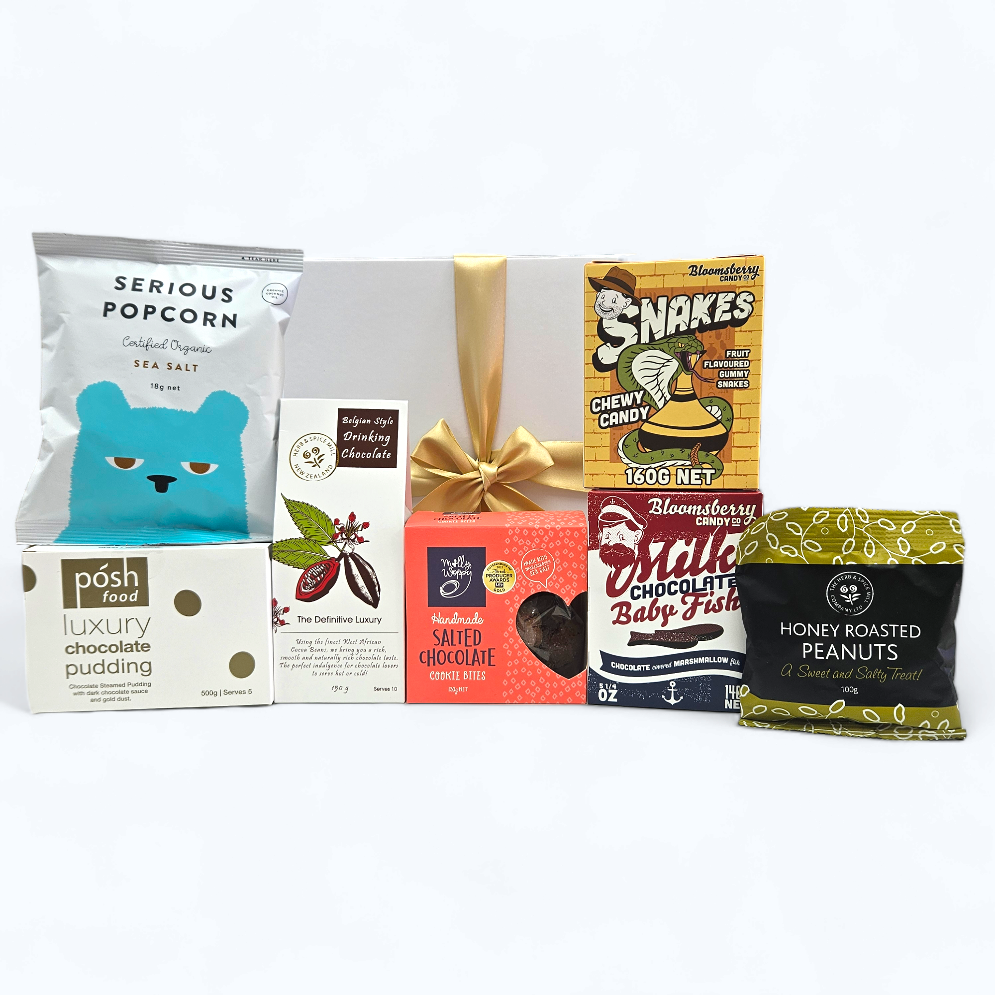 Elegant Family Hamper filled with treats like chocolates, cookies, and nuts, perfect for gifting and family enjoyment.