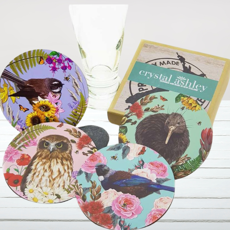 New Zealand Birds Coaster Set