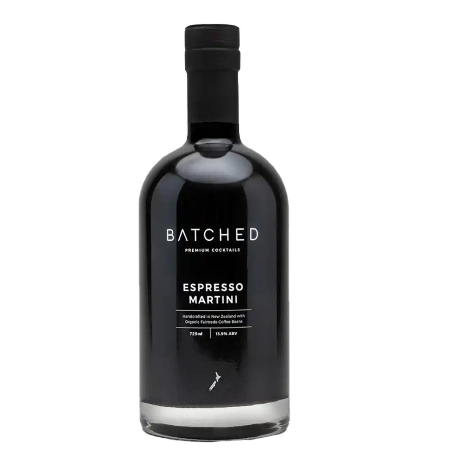 Batched Espresso Martini 725ml: Premium cold brew cocktail with coffee and chocolate notes, 13.9% ABV, perfect for easy enjoyment.