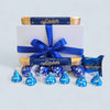 Delightful Blue Bliss gift box with chocolates and fudge, perfect for uplifting any occasion, featuring free NZ delivery.