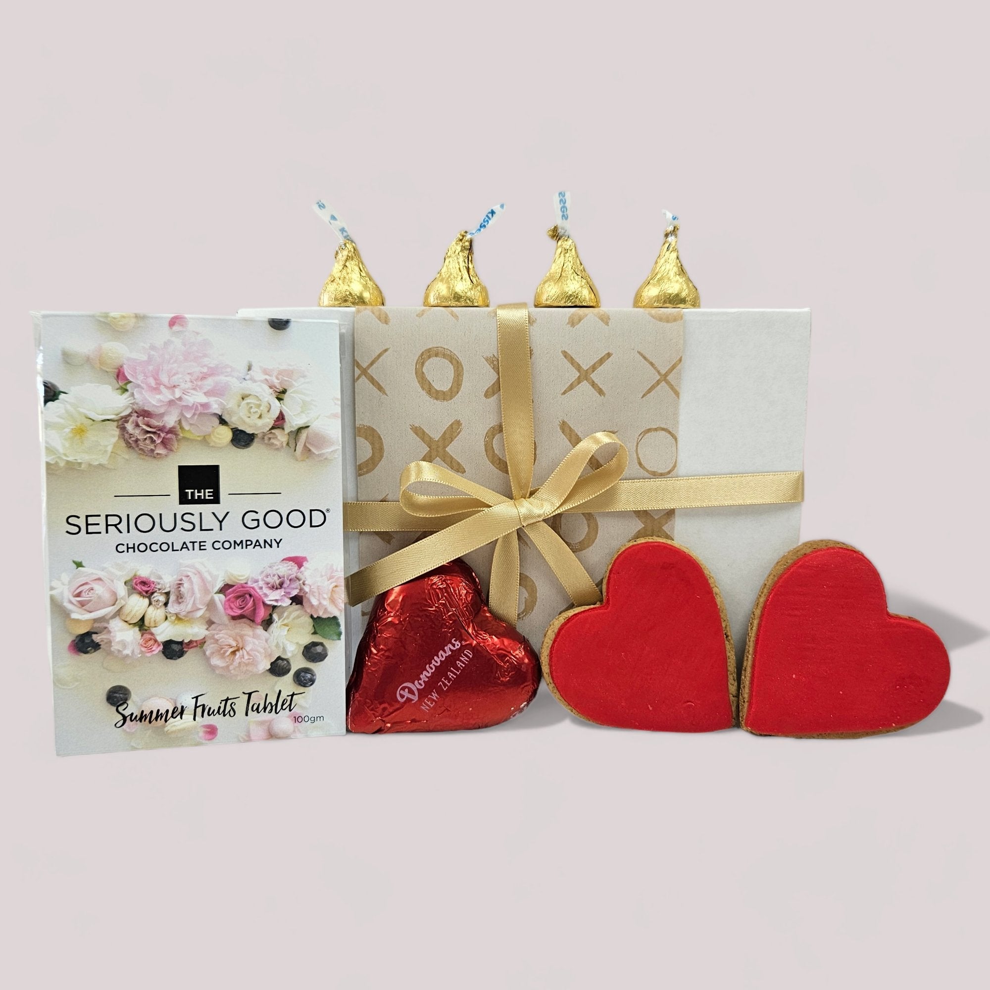 Charming Hearts & Kisses gift box with chocolates and free delivery, perfect for expressing heartfelt sentiments.