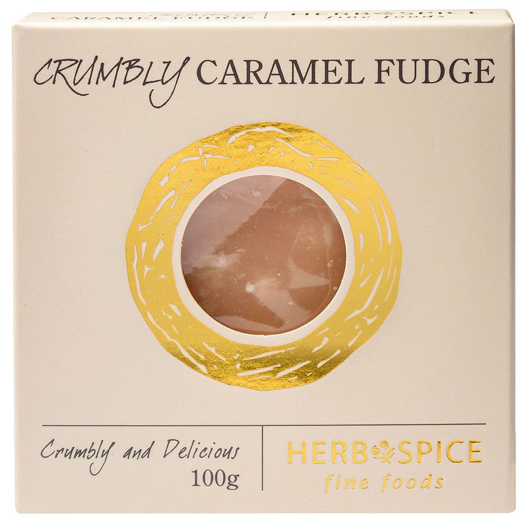Artisan crumbly caramel fudge, handmade for a rich, buttery treat, perfect for gifting or personal indulgence.