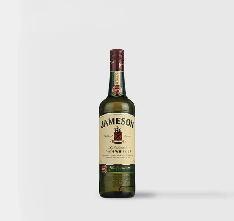 Jameson Irish Whisky 700ml in a green bottle, known for its smooth blend of spicy, nutty, and vanilla notes.