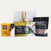 Luxurious Love Gourmet Delights gift box filled with gourmet treats, elegantly packaged for special occasions.