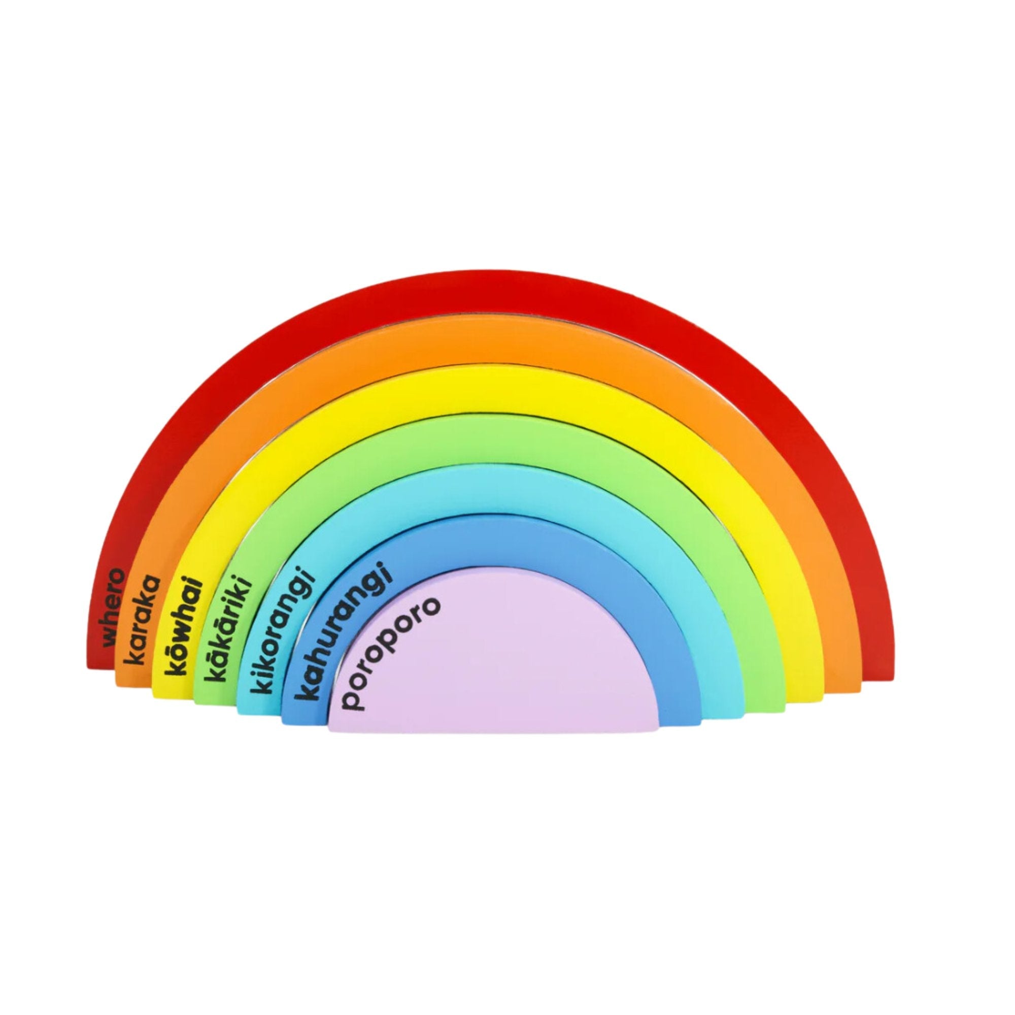 Colorful wooden blocks for children, teaching Te Reo M?ori colors through interactive play and cultural awareness.