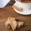 Molly Woppy Handmade Biscotti featuring ginger, almonds, and Brazil nuts, perfect for coffee pairing or gifting.