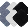 Pack of 6 ultra-soft 100% cotton baby face cloths, perfect for mealtime, bath, and versatile care.