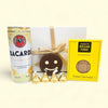 Pina Colada Smiles gift box featuring a Bacardi drink, fudge, chocolate, and treats for any celebration. Free delivery NZ wide.