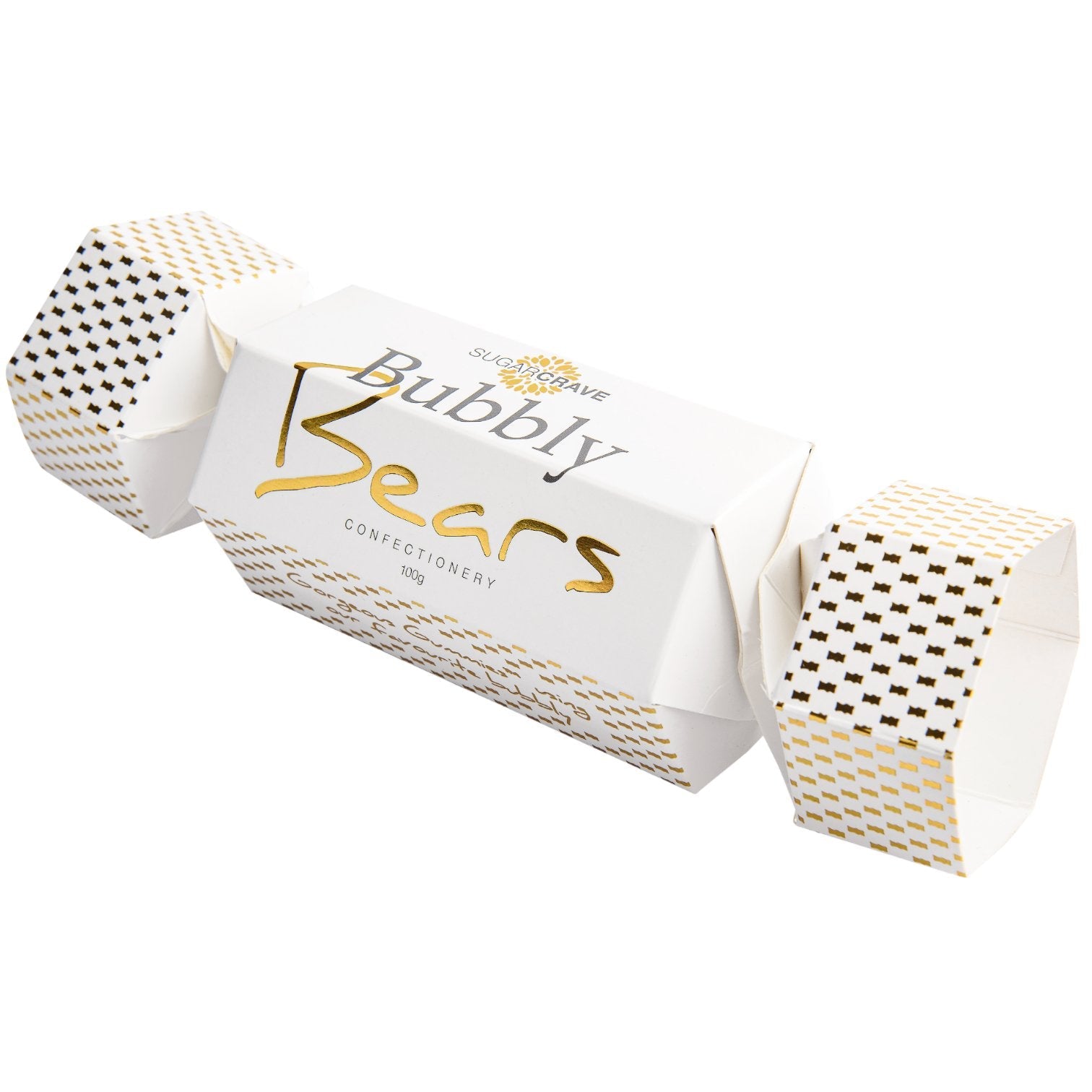 Chewy gummy bears in a whimsical cracker, bursting with flavor for sweet gifts and joyful moments.