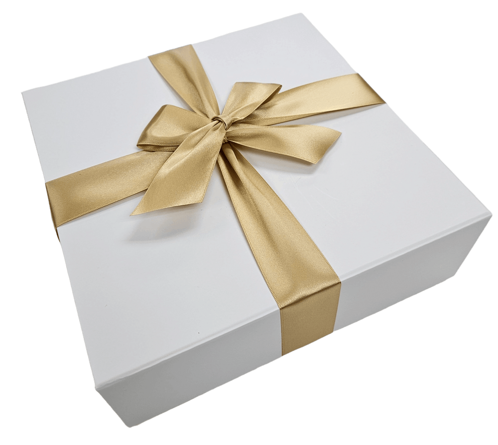 White magnetic close gift box (click here to select ribbon colour and write your gift message) - Beautiful Gifts